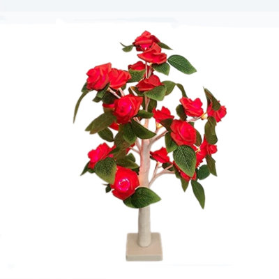 Elegant LED Rose Tree Light - Decorative Tabletop Bonsai Lamp