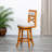 24" Counter Height X-Back Swivel Stool, Natural Finish Fabric Seat-1345707992-1345707994