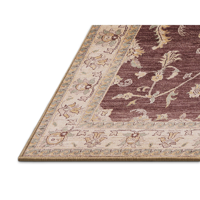 Tapis oriental rouge / vert Bartev, Rectangle 2 pi x 4 pi