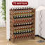 Support à vin à 8 niveaux en bambou, support de rangement autoportant pour 72 bouteilles, étagère modulaire empilable pour garde-manger de bar de cuisine (noyer)