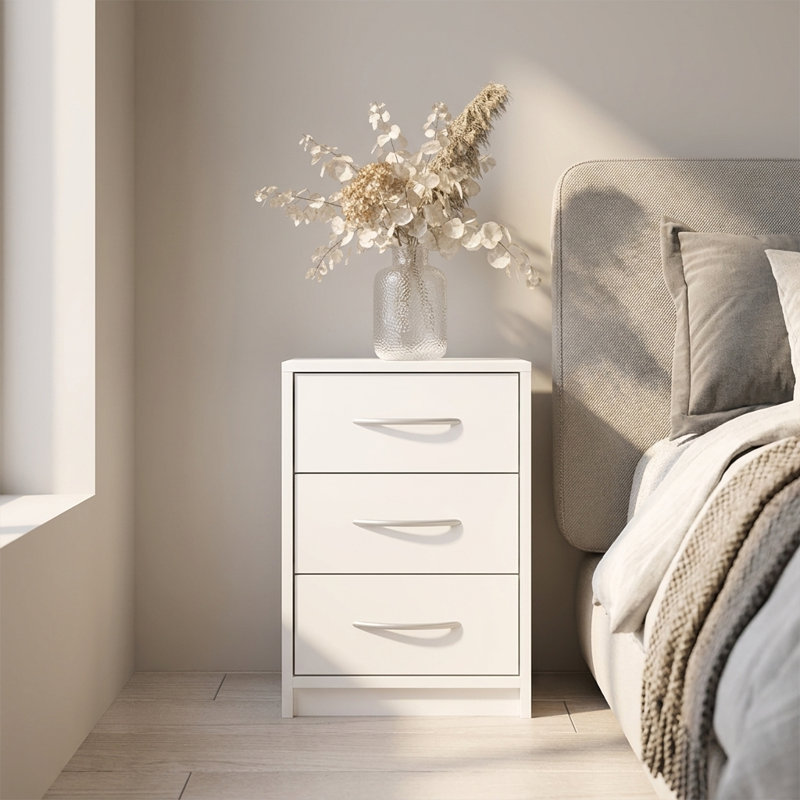 Xally 15.2" Nightstand with Matte Finish, White