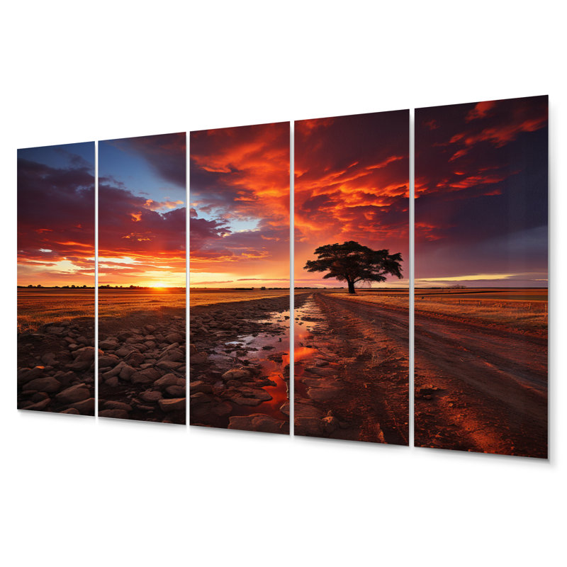 Canada Canada Sunsets - Paysages, ensemble de reproductions d'art mural en métal