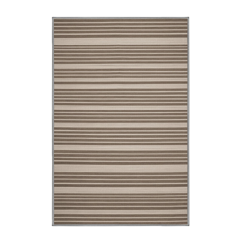  Tapis taupe lavable à rayures blanches, Tapis de couloir 2 pi x 4 pi