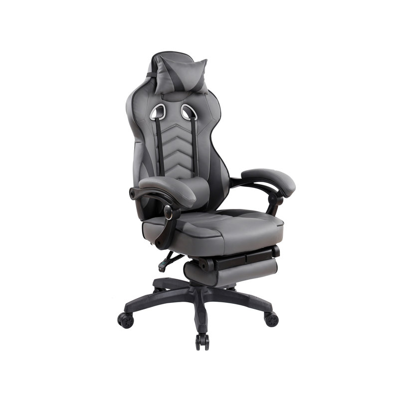 Fauteuil de direction entièrement inclinable avec repose-pieds Gaming Racing