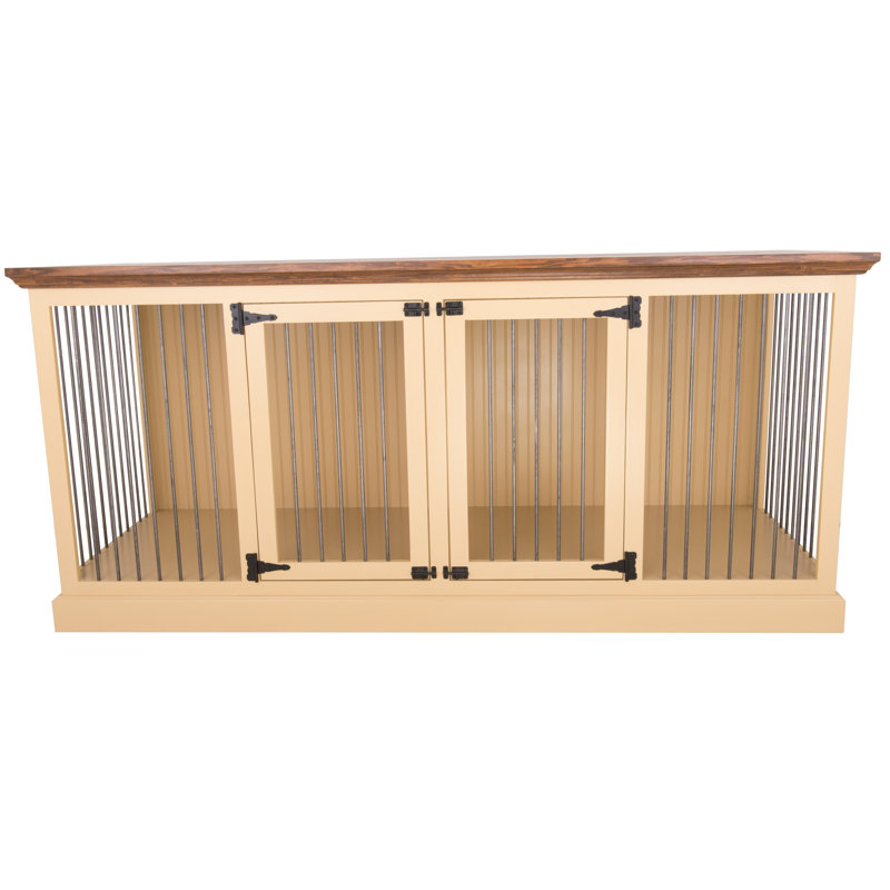 Grande cage double pour animal de compagnie avec crédence Damien, Rhum des Caraïbes, Rêve des Caraïbes