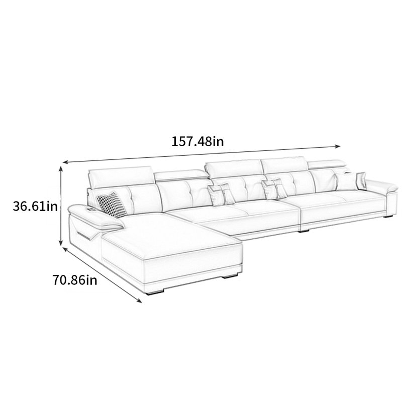 Gassett, H 36,61 po x l 157,48 po x P 70,86 po, 5