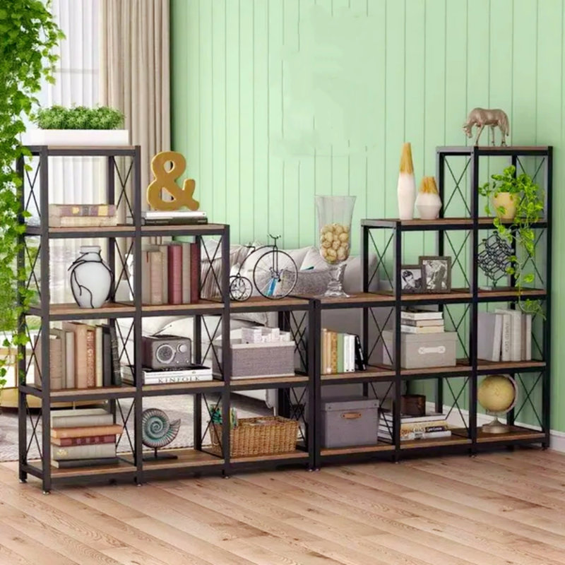 Step-Style Design With 9 Cube Storage Compartments, Perfect For Home Offices, Living Rooms, And Bedrooms.
