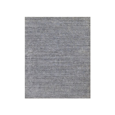 Tapis oriental rectangulaire gris en laine noué à la main 8 pi 0 po x 10 pi 0 po - MOA10291806