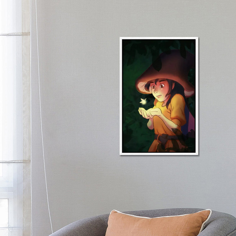 A Little Friend by Dingzhong Hu - Gallery-Wrapped Canvas Giclée on Canvas, 66.04 cm H x 45.72 cm W, White Floater Frame