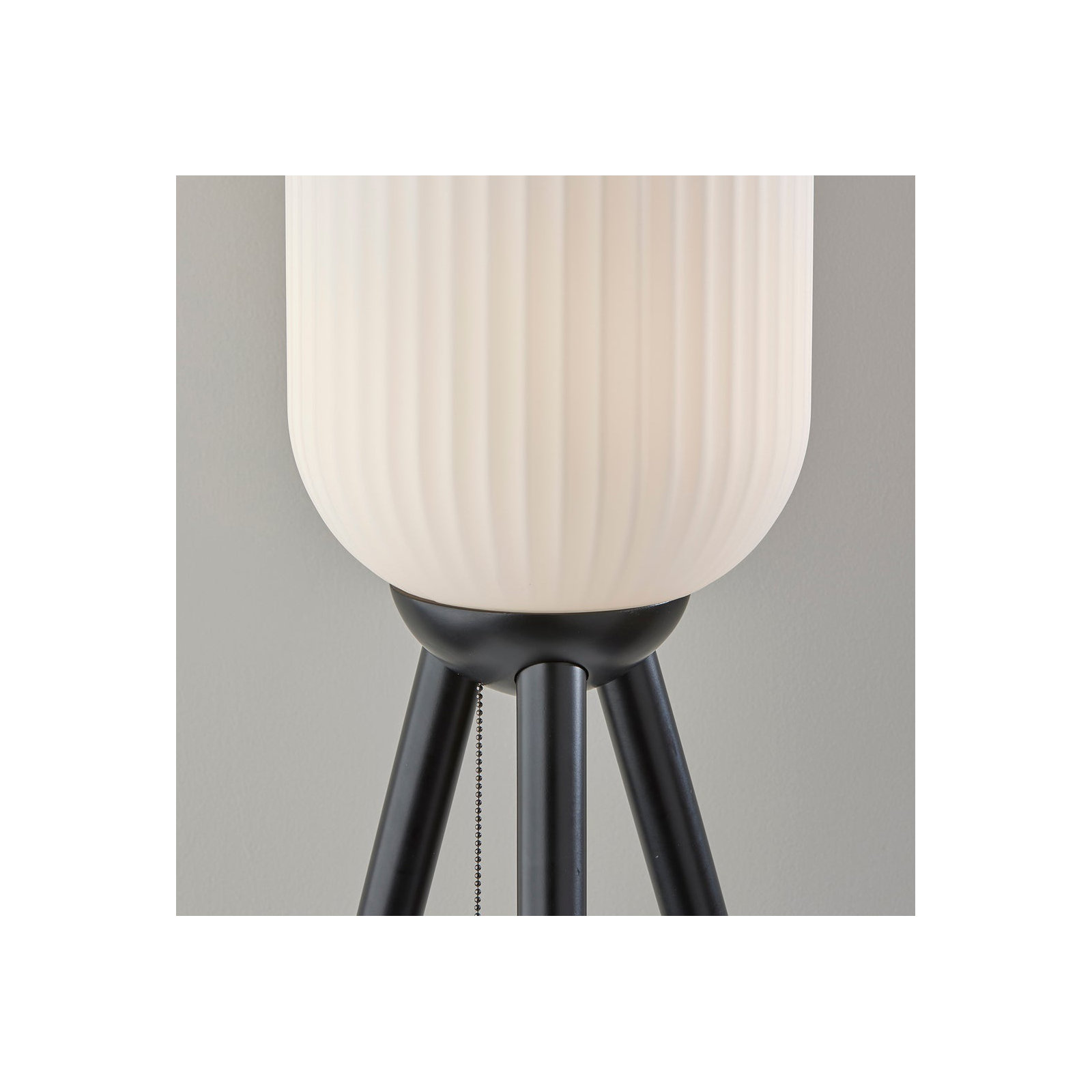 Lapka 57.5'' Wood Floor Lamp, Black