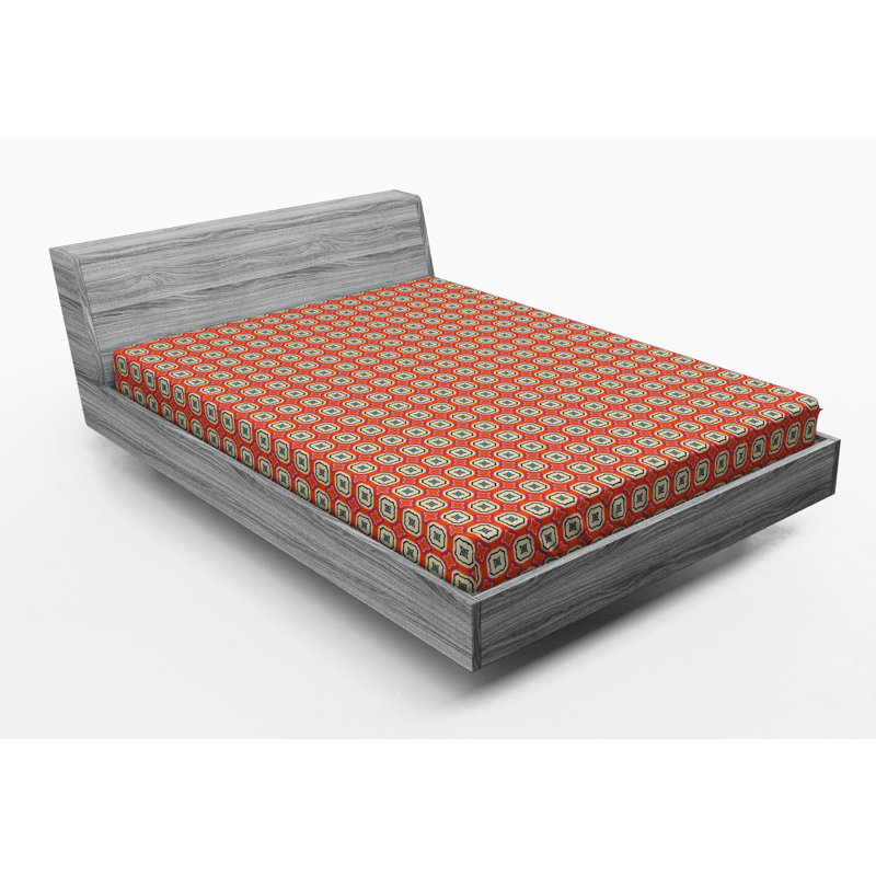 Microfiber Geometric Fitted Sheet, Full Fitted Sheet
