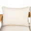 Causeuse d'extérieur en bois d'acacia durable avec coussins confortables