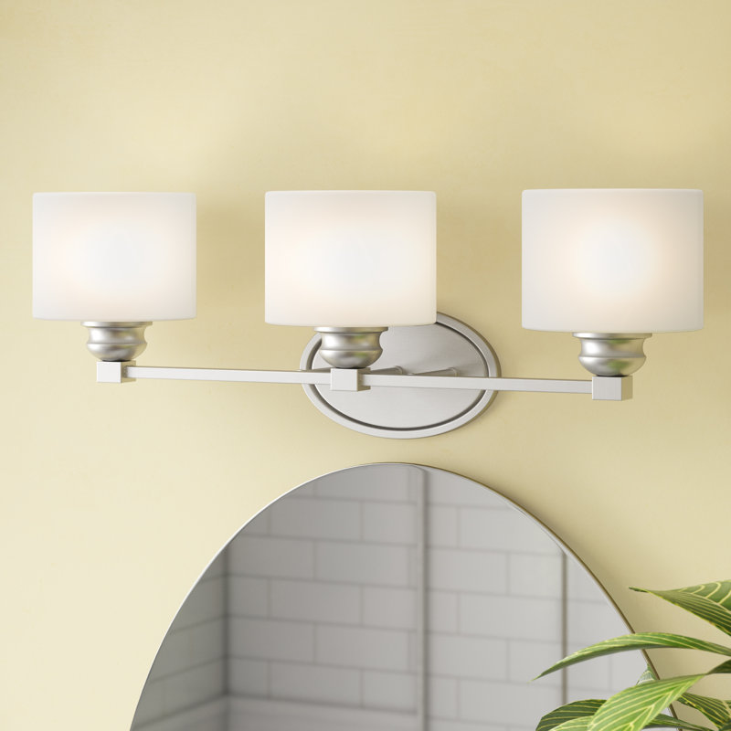 Éclairage pour salle de bain 3 lumières Savoy House Kane en nickel satiné, Nickel satiné