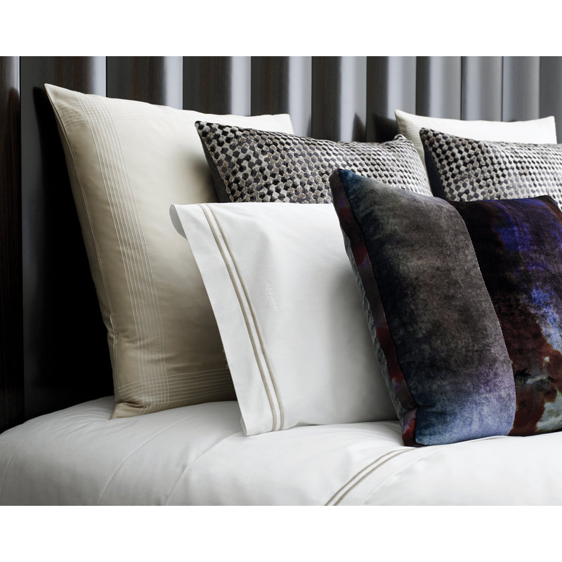 Classic Sheet Set, White/Khaki, Twin Sheet Set with 1 Pillowcase
