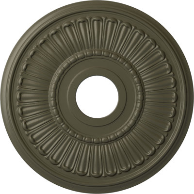 Médaillon de plafond Endurathane Melonie, DO 16 po x P 3 5/8 po x P 3/4 po (convient aux auvents jusqu'à 6 3/8 po), finition hamamélis peinte à la main