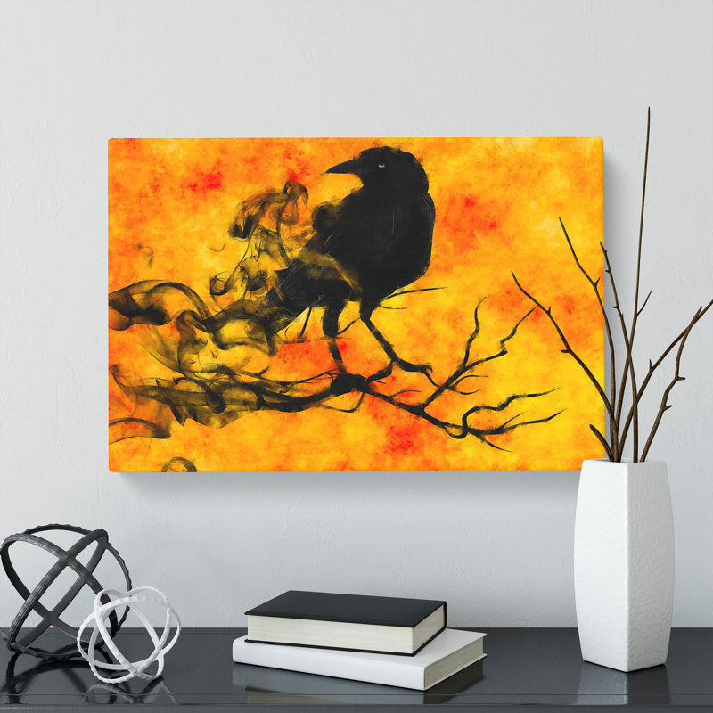 Raven Bird Vol.1 - Wrapped Canvas Print, 35cm H x 50cm W x 3cm D