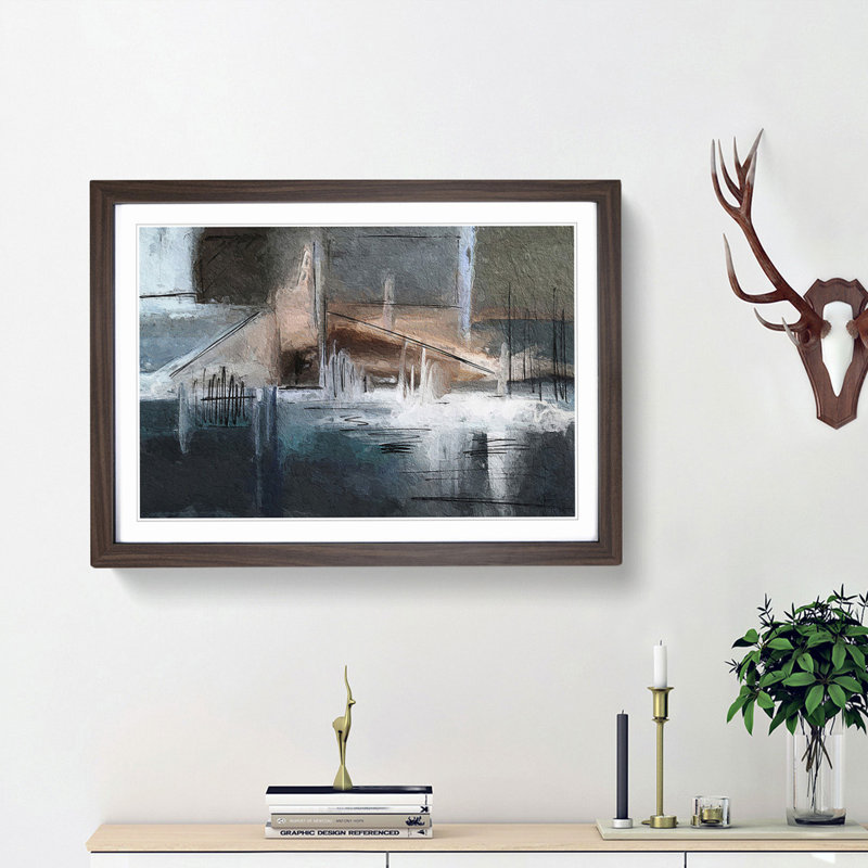 Abstract Vol.329 by S.Johnson - Framed Print, Walnut Framed, 33cm H x 45cm W x 2cm D