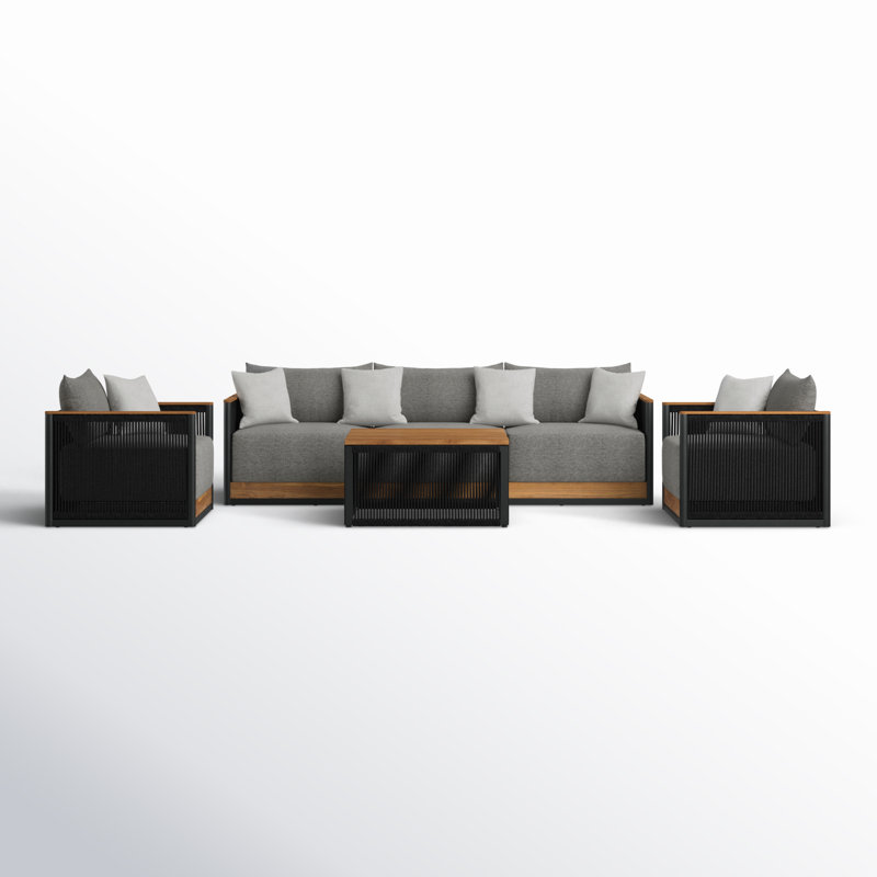 Bryshere 5 - Person Patio Conversation Sets with Cushions