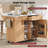 Wilbert 52" Fluted Kitchen Island with Drop Leaf, Shelves & Drawers-121163791