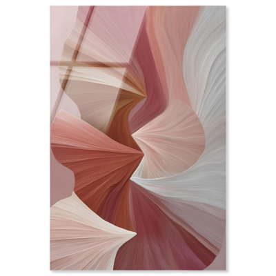 «Blush Ribbons III», reproduction murale décorative dorée Boho par Art Remedy, prête à être suspendue, 30 x 45