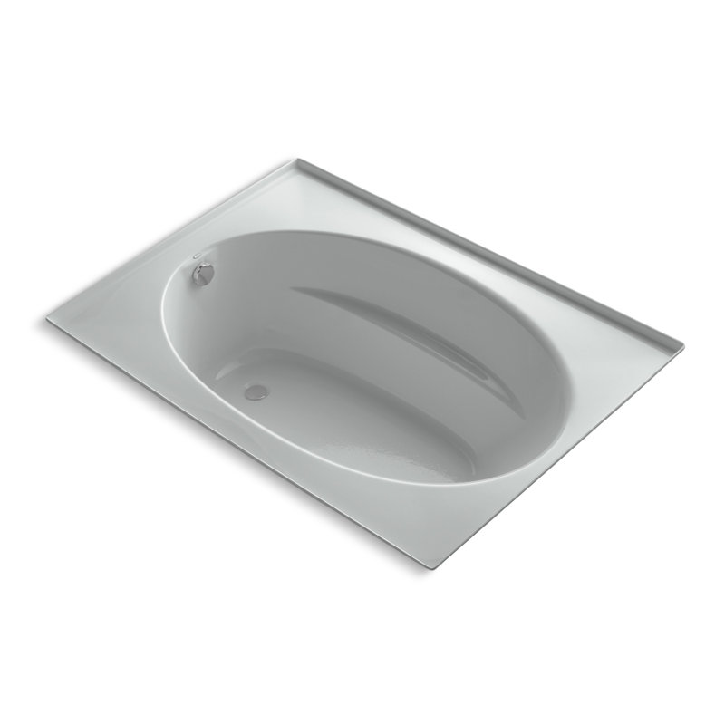 Windward 60" x 42" Soaking Bathtub, Ice Grey