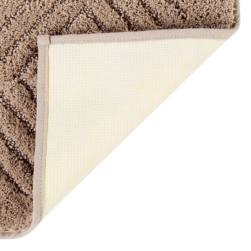 Tapis de salle de bain en polyester de luxe Krikorian, Rectangle 24 po x 40 po, Blanc