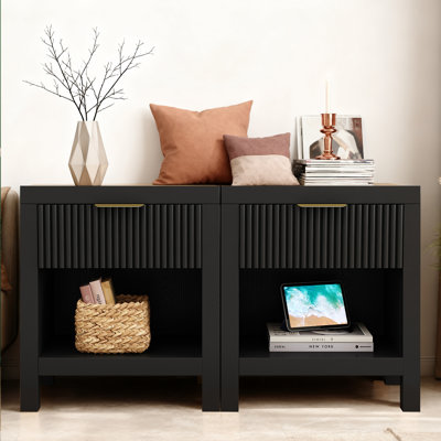 19.69" Tall 1 - Drawer Nightstand (Set of 2)