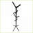 Coat Racks, Modern Industrial 4-Tier 8-Hook Free Standing 70” H for Entryway/Bedroom | Black | Metal