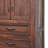  37" Brown Solid Wood Three Drawer Chest