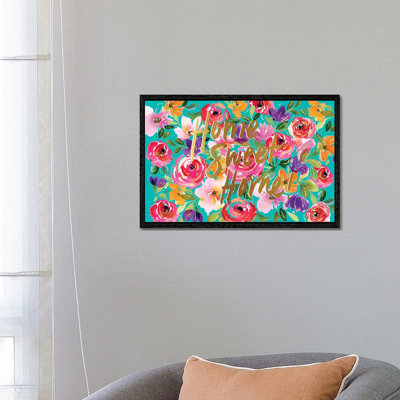 Floral Party B 1 Piece Wall Art on Canvas