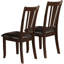 Ensemble de 2 chaises d'appoint simples et contemporaines en similicuir pour salle à manger
