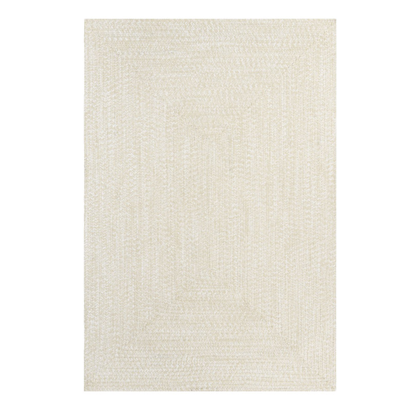 Ulmer Braided Reversible Two-Tone Indoor Outdoor Runner or Area Rug, Rectangle 5' X 8'