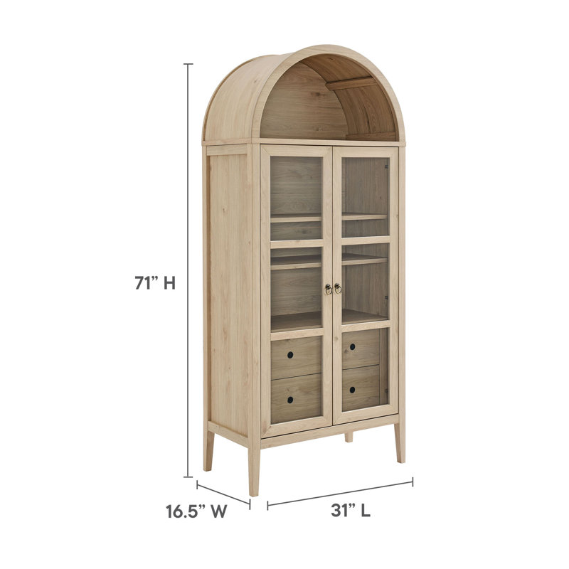 Grande armoire de rangement arquée Nolan, H 61 cm x l 91 cm