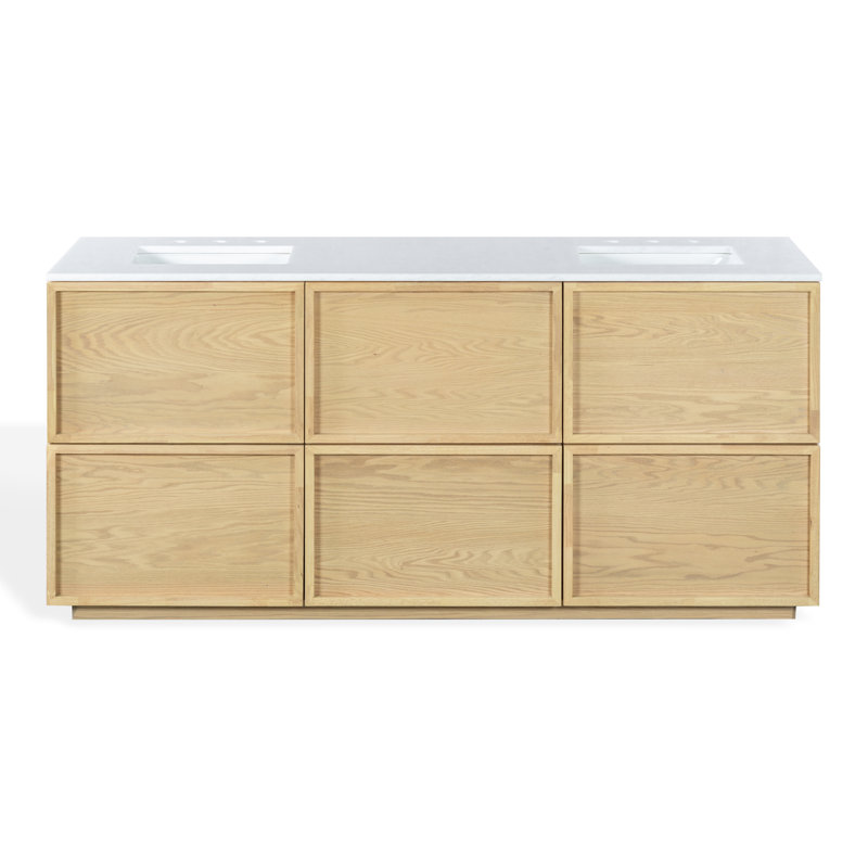 Zeus 72" Double Sink Vanity, Natural