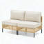 Causeuse modulaire en osier Boho