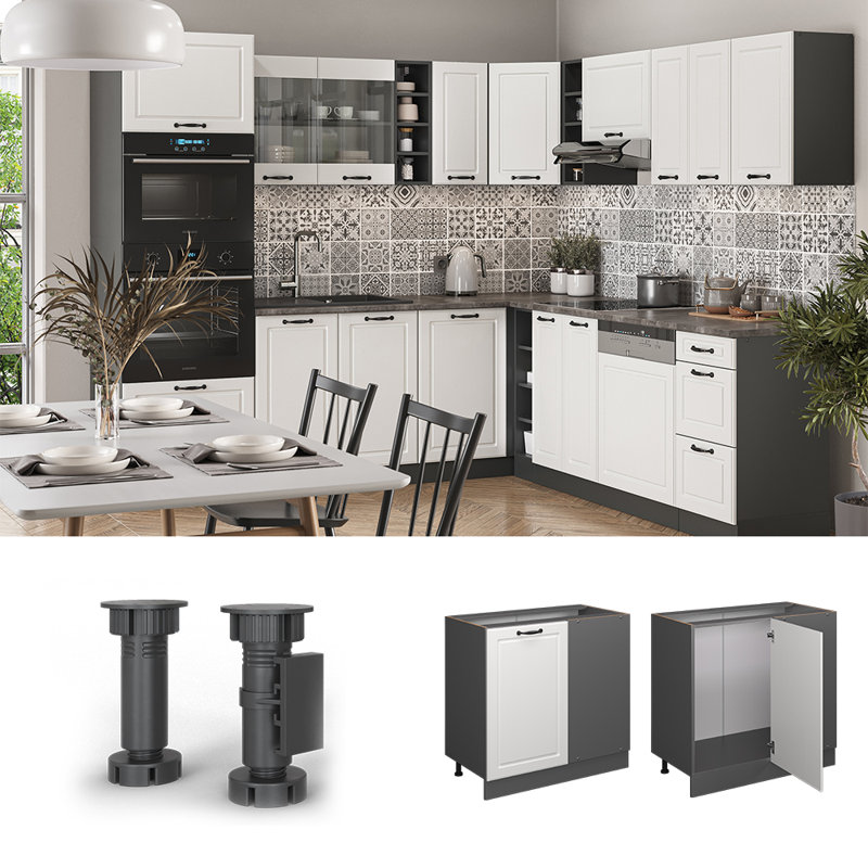Capirano Module 274 + front country house white (101), Dark Grey/White