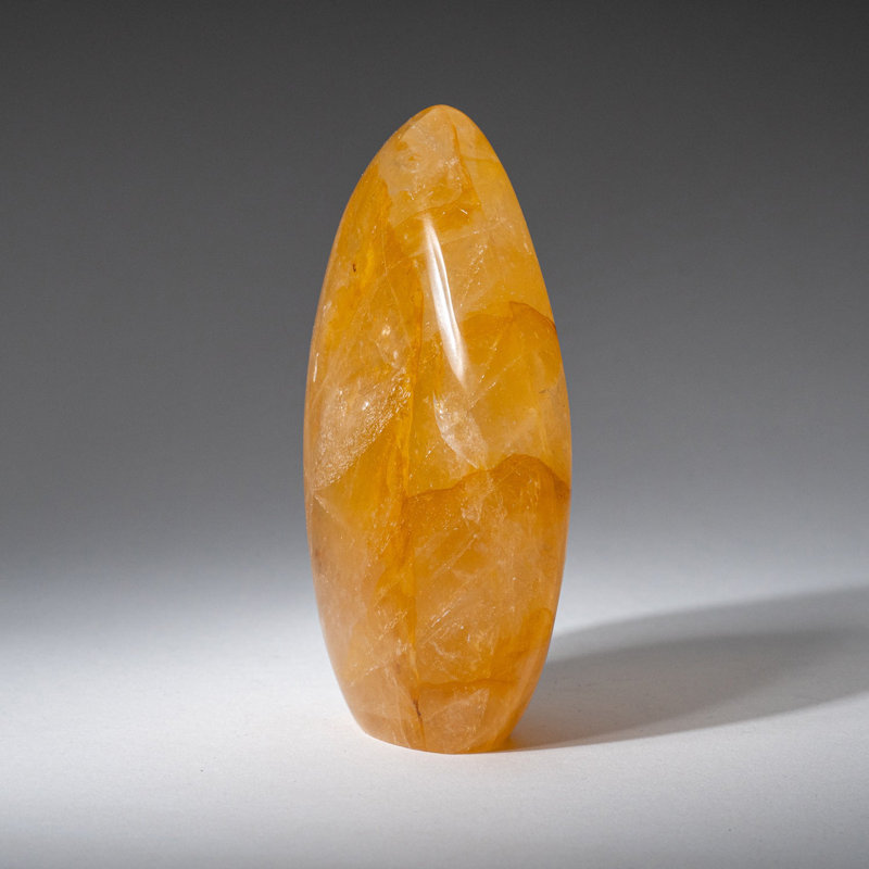 Genuine Polished Lemon Quartz (Small) Freeform from Madagascar