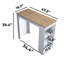 Table de cuisine avec 3 tablettes