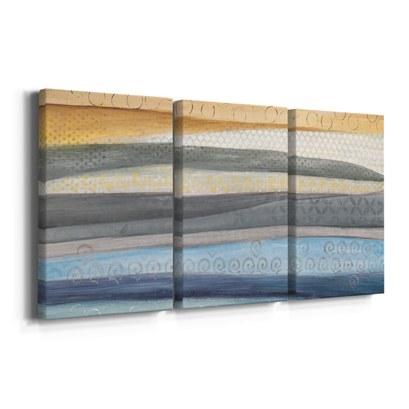 Layers Of The Earth - Toile tendue avec châssis de qualité supérieure - prête à être accrochée, H 48 po x l 96 po x P 1 po