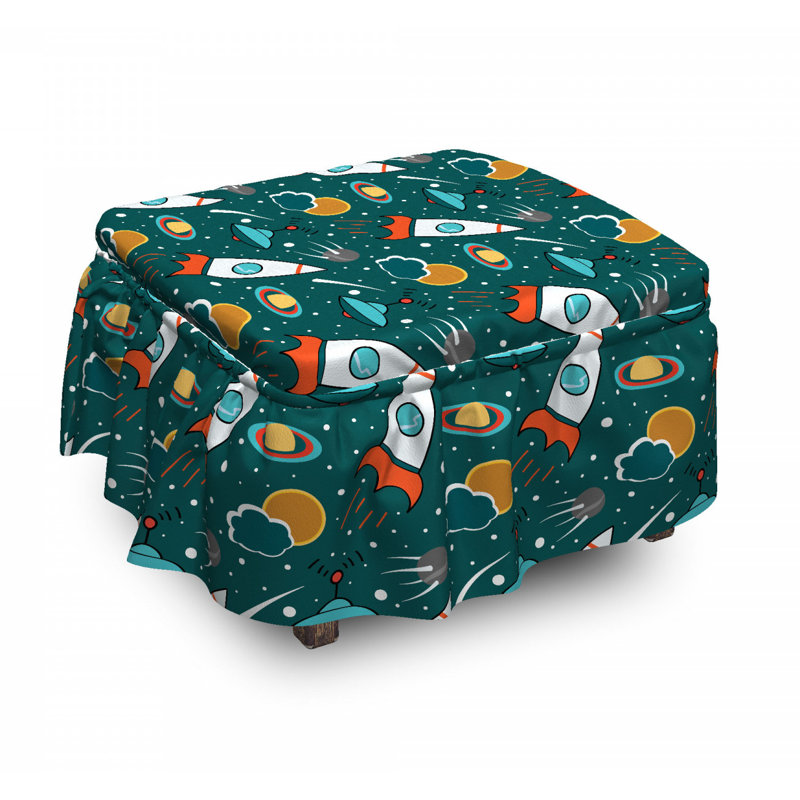 Box Cushion Ottoman Slipcover