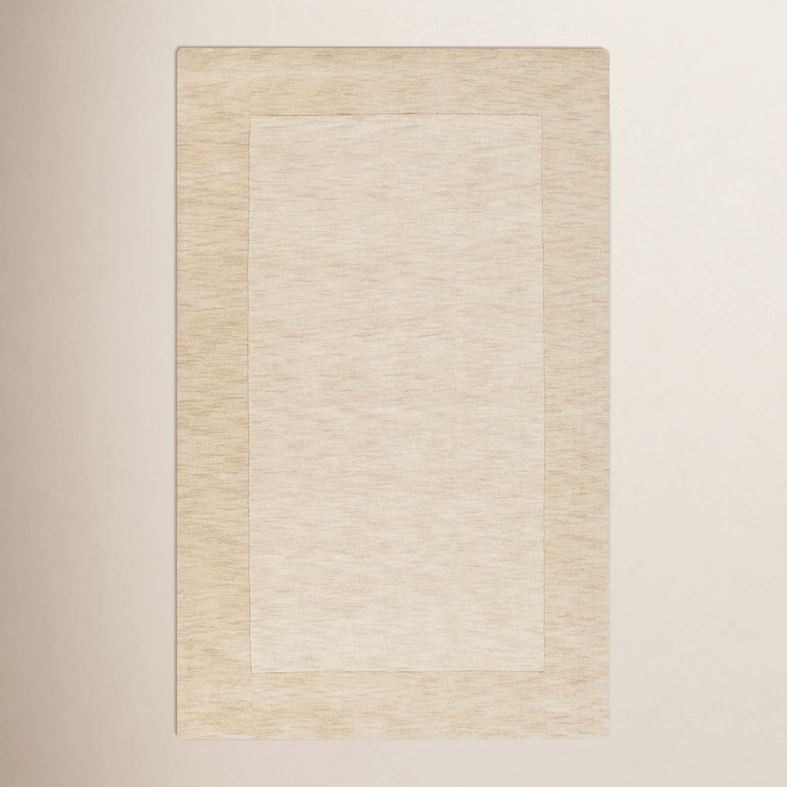Dolma Handmade Wool Beige/Cream Rug, Rectangle 5' x 8'