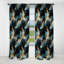 Or et bleu sarcelle Galactic Marble Dream - Rideau occultant en marbre marbré abstrait - 1 panneaux-107539140