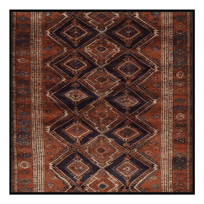 Tapis turc noir lavable à la machine