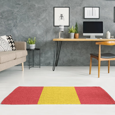 Tapis de zone rouge/jaune