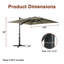 Parasol en porte-à-faux carré de 10 pi Miye-1481995537
