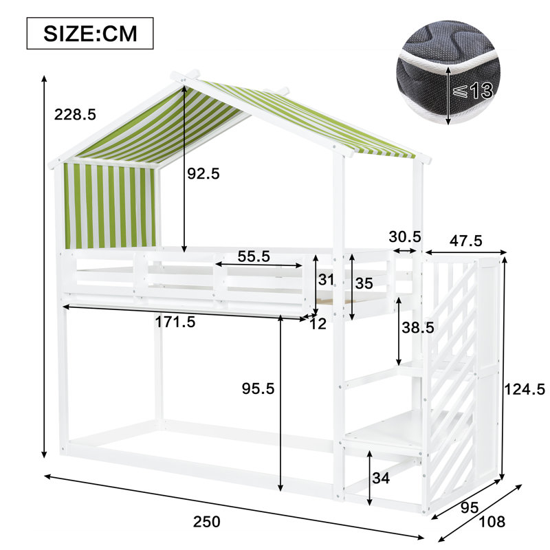 Single (3') High Sleepers Bed Frame