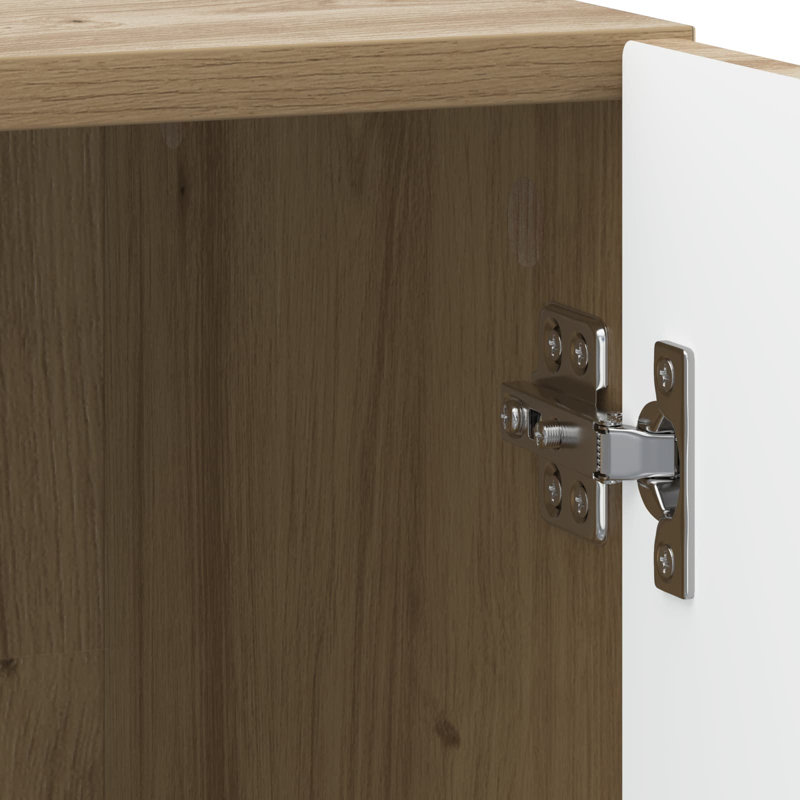 43cm W Manufactured Wood Bedside Table, Artisan Oak