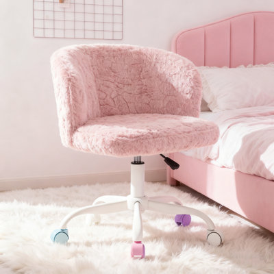 Chaise de bureau artificielle avec base en métal, chaise de bureau pivotante