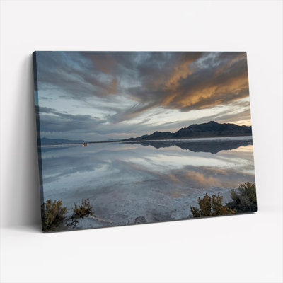 Sky Reflection Canvas Wall Art Oil Painting Print Set Of 1