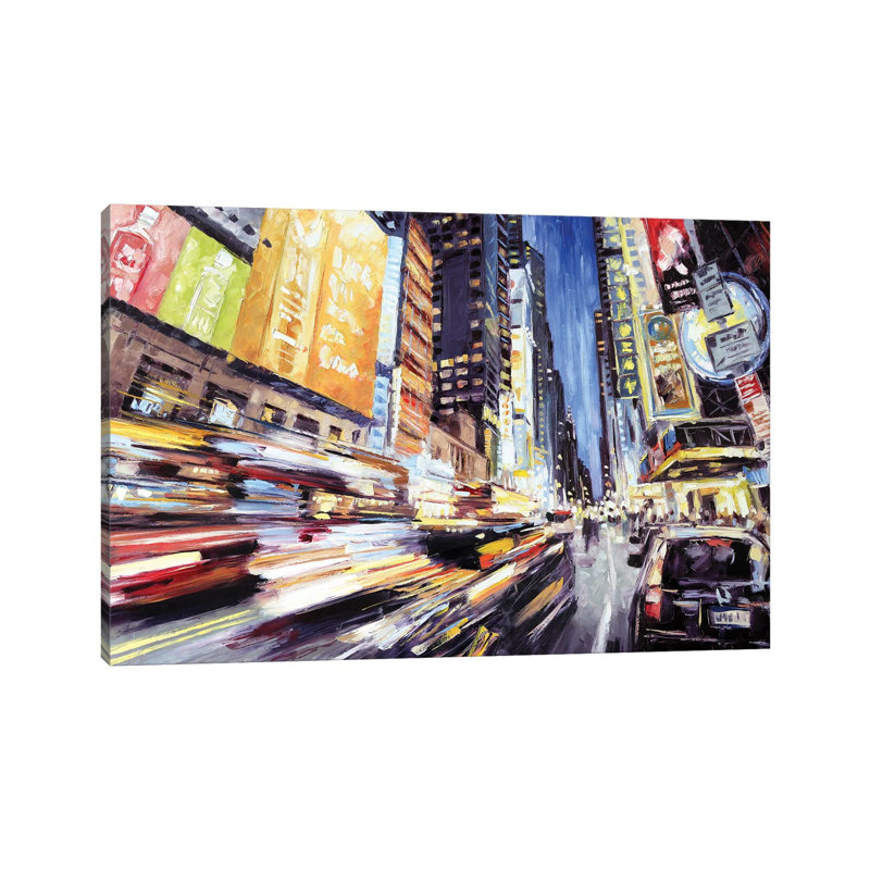 42nd Street 2 by Roger Disney - Wrapped Canvas Gallery-Wrapped Canvas Giclée, 30.48 cm H x 45.72 cm W
